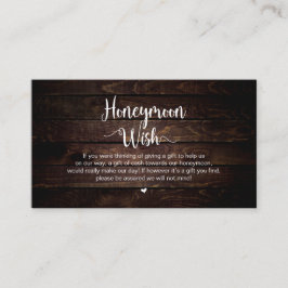 Rustic Farm Mörk Wood, Honeymoon Wish Tilläggskort