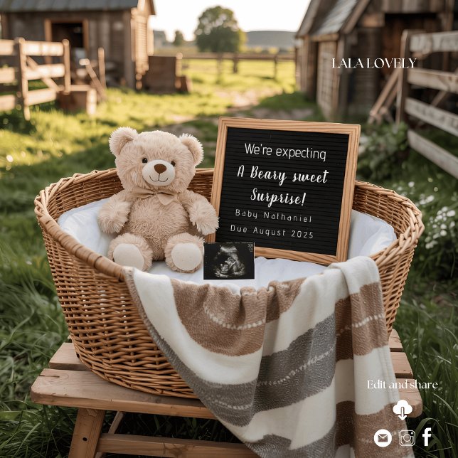 Rustic Farm Morning Pregnancy Announcement  Inbjudningar (Skapare uppladdad)