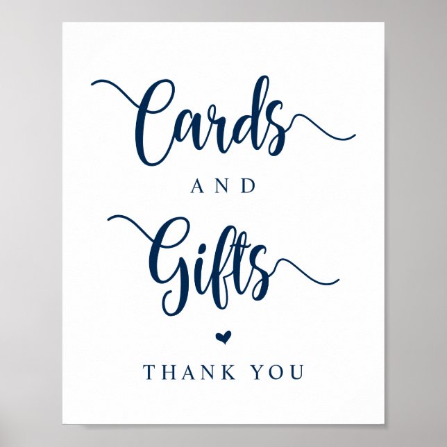 Rustic Farm, Navy Blue, Bröllopskort och Gifts Poster (Framsidan)