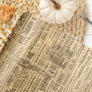 Rustic Farm Newspaper Wrapping Papper Presentpapper