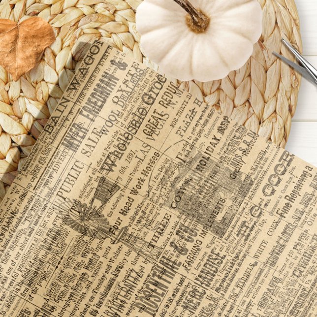 Rustic Farm Newspaper Wrapping Papper Presentpapper (Skapare uppladdad)