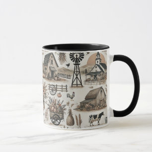 Rustic Farm Scene Mugg