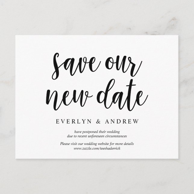 Rustic Farm, spara vårt nya datum, med omschemalag Vykort (Framsida)