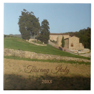 Rustic farm Toskana Italien foto Ceramic Tile Kakelplatta