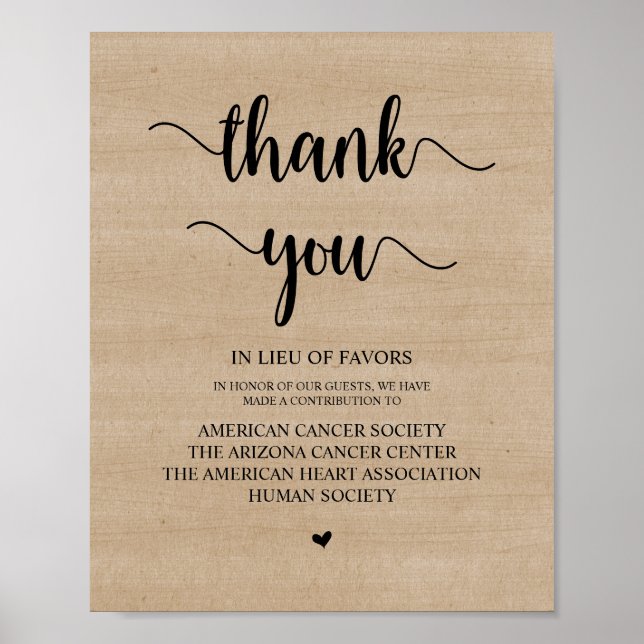 Rustic Farm Wood, Bröllop Donation, Bidrag Poster (Framsidan)