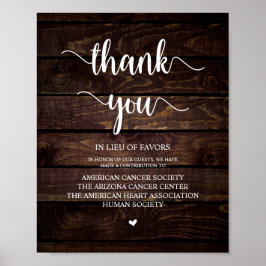 Rustic Farm Wood, Bröllop Donation, Bidrag Poster