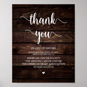 Rustic Farm Wood, Bröllop Donation, Bidrag Poster