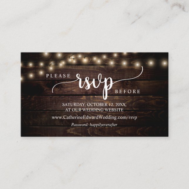 Rustic Farm Wood, String Ljus, Online OSA Enclo Tilläggskort (Framsida)