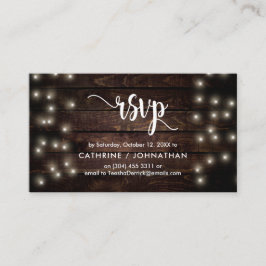 Rustic Farm Wood, String Ljus, OSA Response Tilläggskort