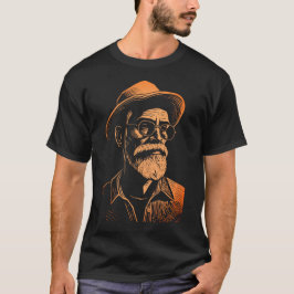 Rustic Farmer Porträtt T-Shirt