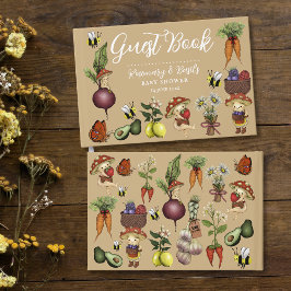 Rustic Farmers Market Little Sprout Baby Shower  Gästböcker