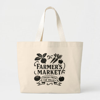 Rustic Farmers Market Tote Jumbo Tygkasse