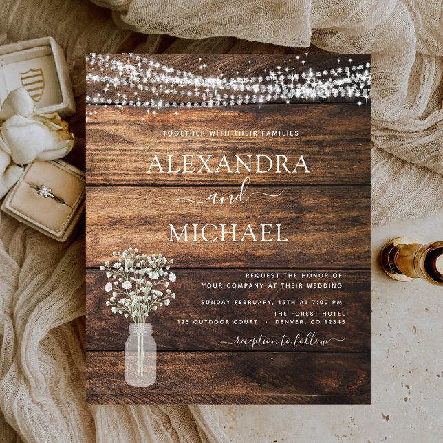 Rustic Farmhouse Baby's Band Burk Bröllop Flygblad (Skapare uppladdad)