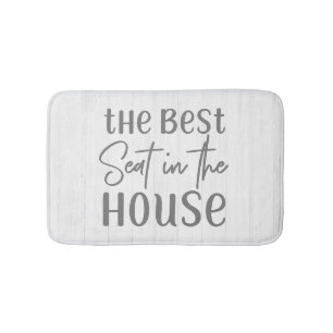 Rustic Farmhouse Best Seat in House White Wood Badrumsmatta