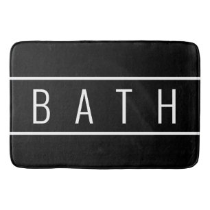 Rustic Farmhouse Black and White Badrumsmatta