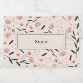 Rustic Farmhouse Blommigtar Mat Etiketter