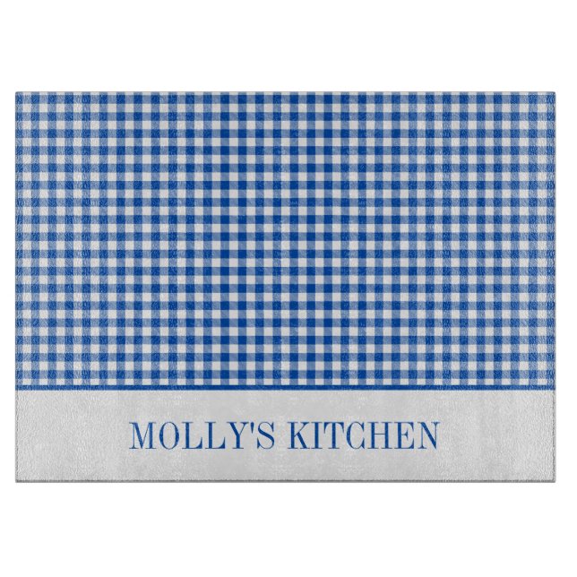 Rustic Farmhouse Blue och White Gingham Play (Framsidan)