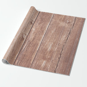 Rustic Farmhouse Bramble Wood Planks Decoupage Presentpapper