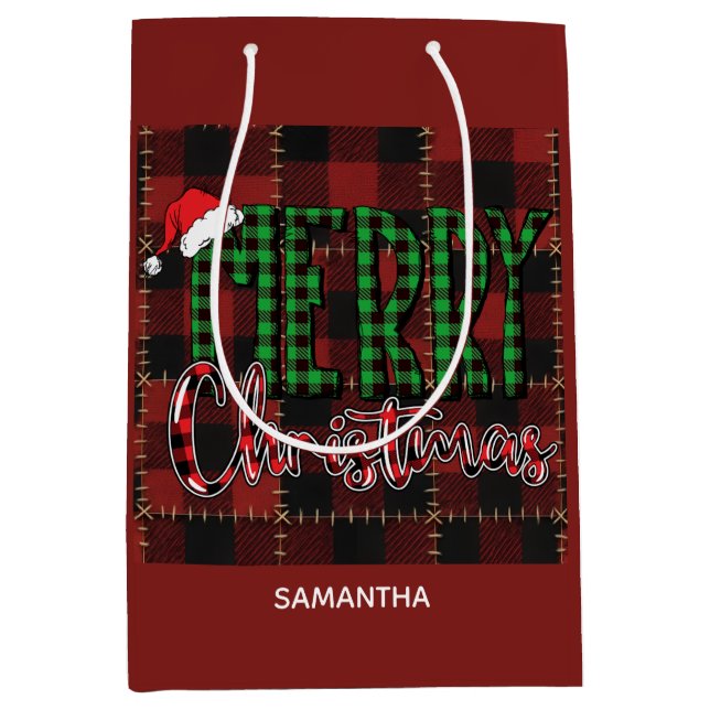 Rustic Farmhouse Buffalo Plaid Christmas Custom (Framsidan)