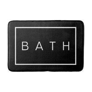 Rustic Farmhouse Chic Black White Badrumsmatta