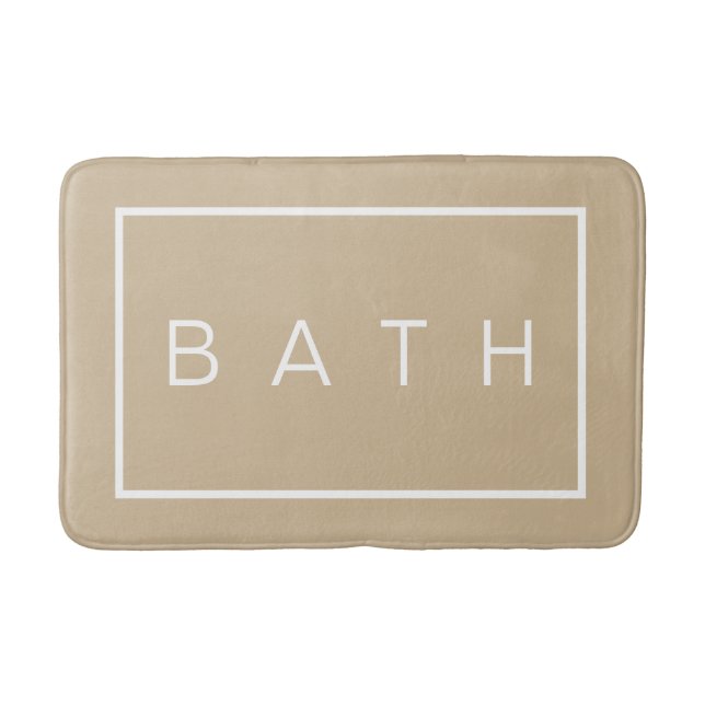 Rustic Farmhouse Chic Light Beige Memory Foam Badrumsmatta (Framsidan)