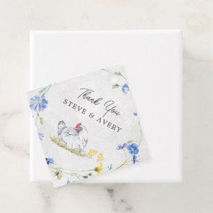 Rustic Farmhouse Chickens Baby Shower Gåvor Etiketter