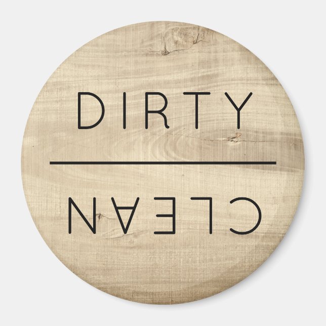 Rustic Farmhouse Clean Dirty Kitchen Dishwasher Magnet (Framsidan)