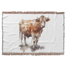 Rustic Farmhouse Cow Porträtt