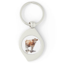 Rustic Farmhouse Cow Porträtt