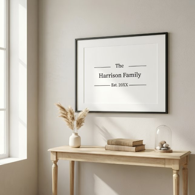 Rustic Farmhouse Custom Family Name Sign  Poster (Skapare uppladdad)