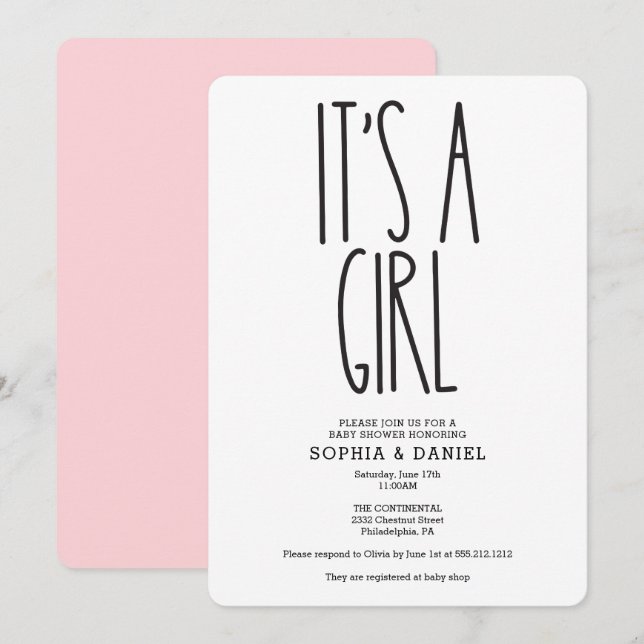 Rustic Farmhouse. Det är en liten babyskugga i Inb Inbjudningar (Fram/baksida)