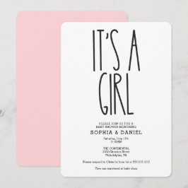 Rustic Farmhouse. Det är en liten babyskugga i Inb Inbjudningar