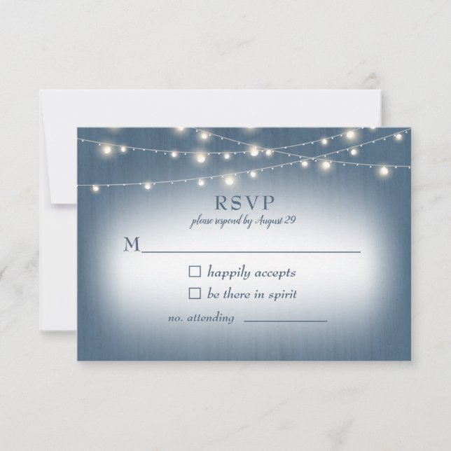 Rustic Farmhouse Dusty Blue Ljus Bröllop OSA (Framsida)