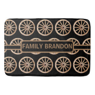 Rustic Farmhouse Elegant Gamla Mode-familjen Namn Badrumsmatta