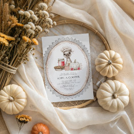 Rustic Farmhouse Fall Baby Shower Inbjudningar