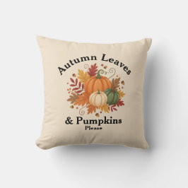Rustic Farmhouse Fall Décor med Pumpkins Kudde