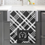Rustic Farmhouse Familj Namn Monogram Wandeans Kökshandduk<br><div class="desc">Rustic Farmhouse Familj Namn Monogram Wandedeghandduk</div>