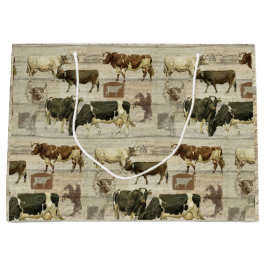 Rustic Farmhouse Farm Cow Wooden Mönster Masculine