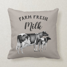 Rustic Farmhouse Farm Fresh Mjölk Cow Calf | Taupe
