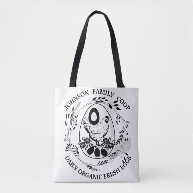 Rustic Farmhouse Farmers Chic för Anpassningsbar p Tygkasse (Framsida)