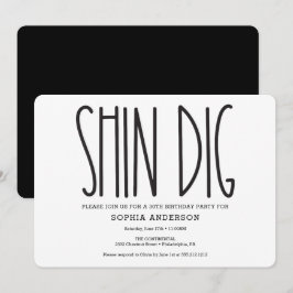 Rustic Farmhouse Födelsedagsfest inbjudan Funny