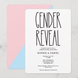 Rustic Farmhouse Gender Reveal Baby Shower Inbjuda Inbjudningar