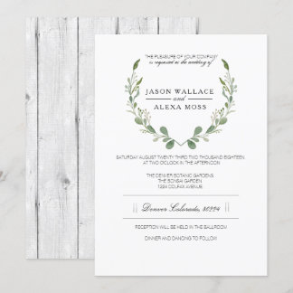 Rustic Farmhouse Greenery | ELEGANT BRÖLLOP Inbjudningar