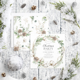 Rustic Farmhouse Greenery Wandejul Party Inbjudningar