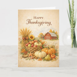 Rustic Farmhouse Happy Thanksgiving Harvest  Kort