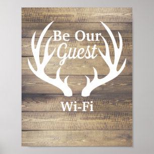 Rustic Farmhouse Hjort Antlers är vårt bästa WiFi Poster