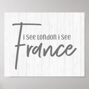 Rustic Farmhouse I See London I See Frankrike Wood Poster