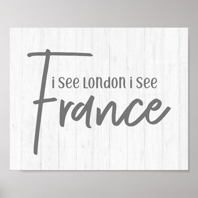 Rustic Farmhouse I See London I See Frankrike Wood Poster (Framsidan)
