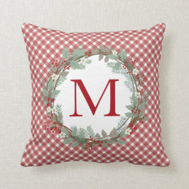 Rustic Farmhouse jul - första Red Gingham Kudde