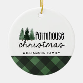 Rustic Farmhouse jul Red Play Photo Cerami Julgransprydnad Keramik